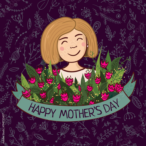 Greeting card with Mother's day