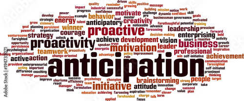 Anticipation word cloud