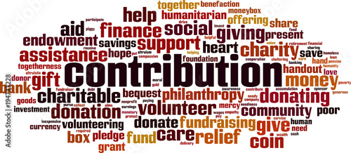 Contribution word cloud