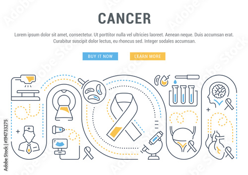 Website Banner and Landing Page of Cancer.