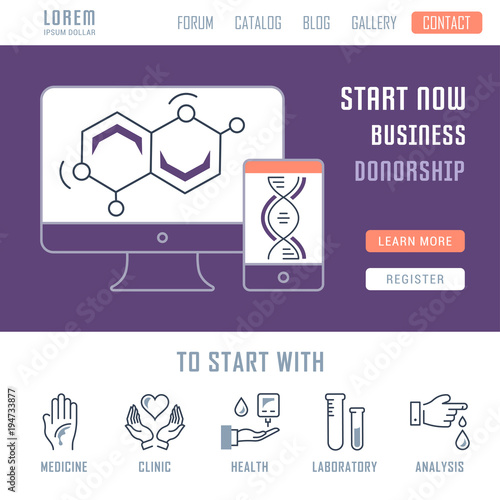 Website Banner and Landing Page of Donorship.