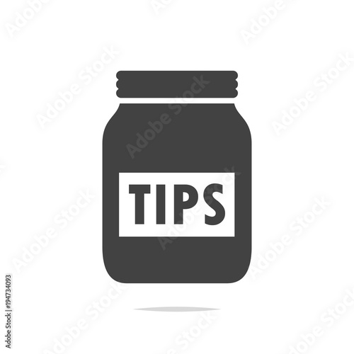Tip jar icon vector isolated