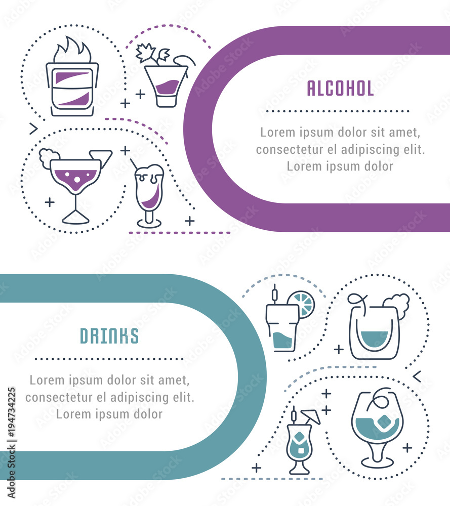 Website Banner and Landing Page of Alcohol Drinks. Website Banner and Landing Page of Alcohol Drinks.