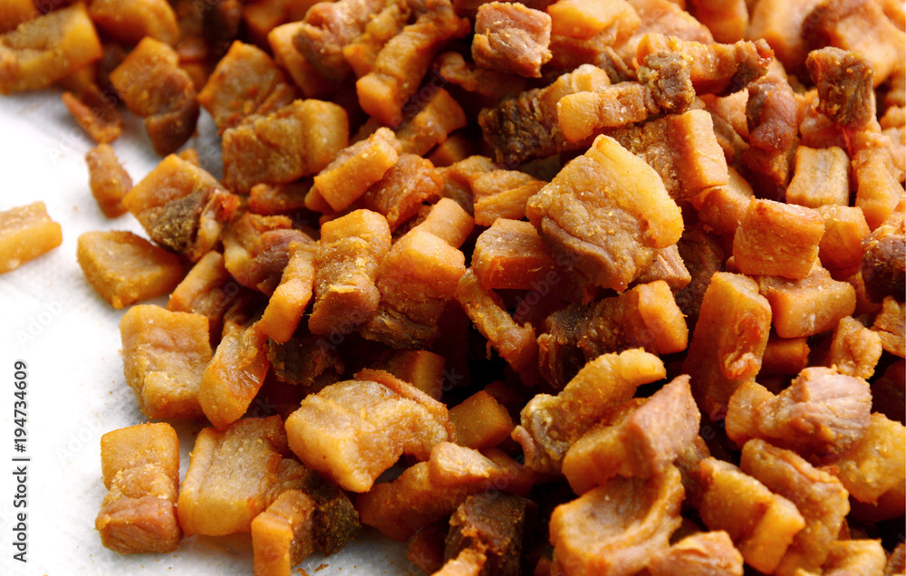 Pork crackling after made a Lard Pork crackling after made a Lard