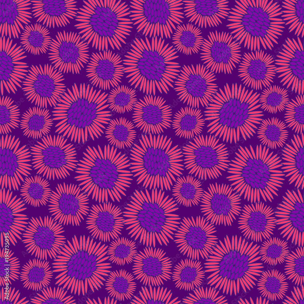 flowers of sunflowers, seamless pattern flowers of sunflowers, seamless pattern