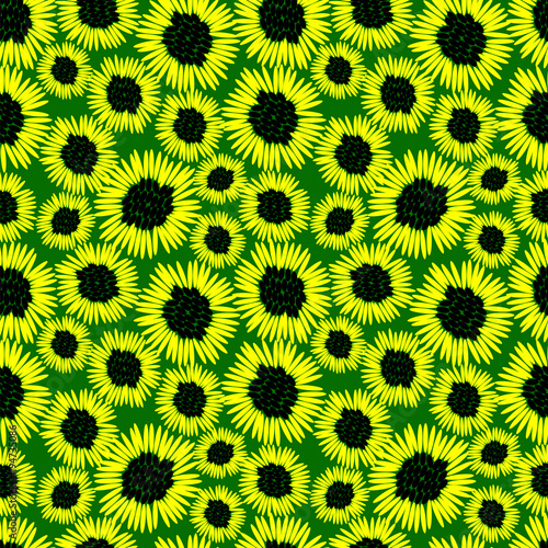flowers of sunflowers, seamless pattern2