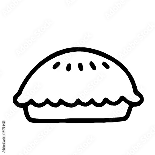 hand drawn Pie. vector and illustration