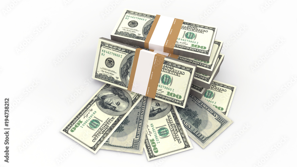 3d illustration of money isolated on white background 3d illustration of money isolated on white background