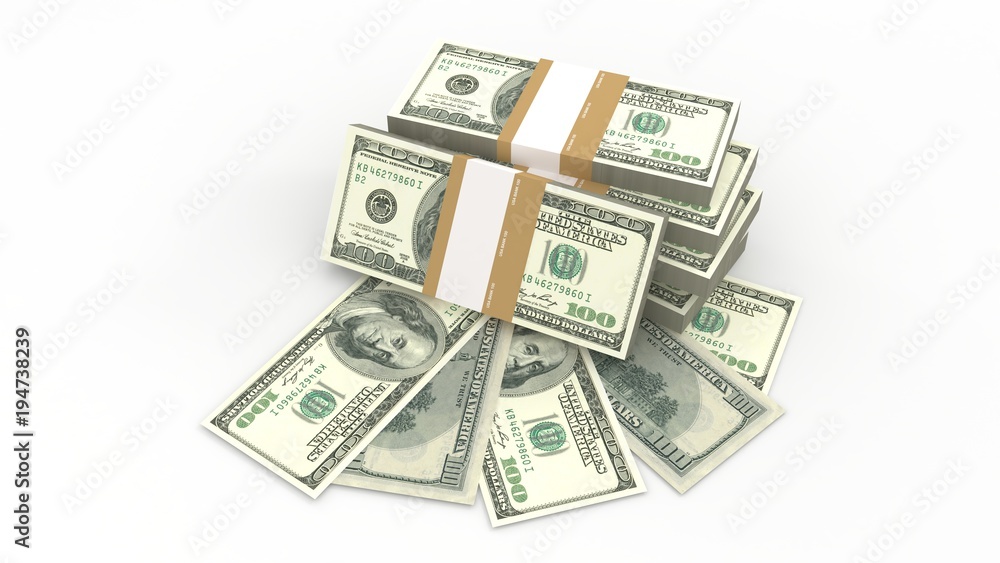 3d illustration of money isolated on white background 3d illustration of money isolated on white background
