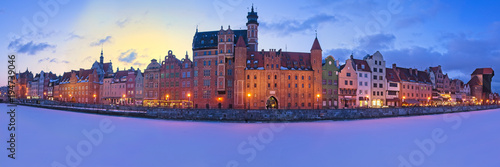 Obraz na płótnie Winter View of Gdansk - Poland w salonie