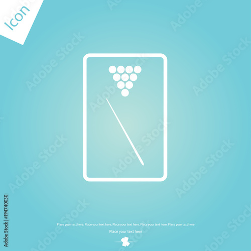 Billiard table line icon