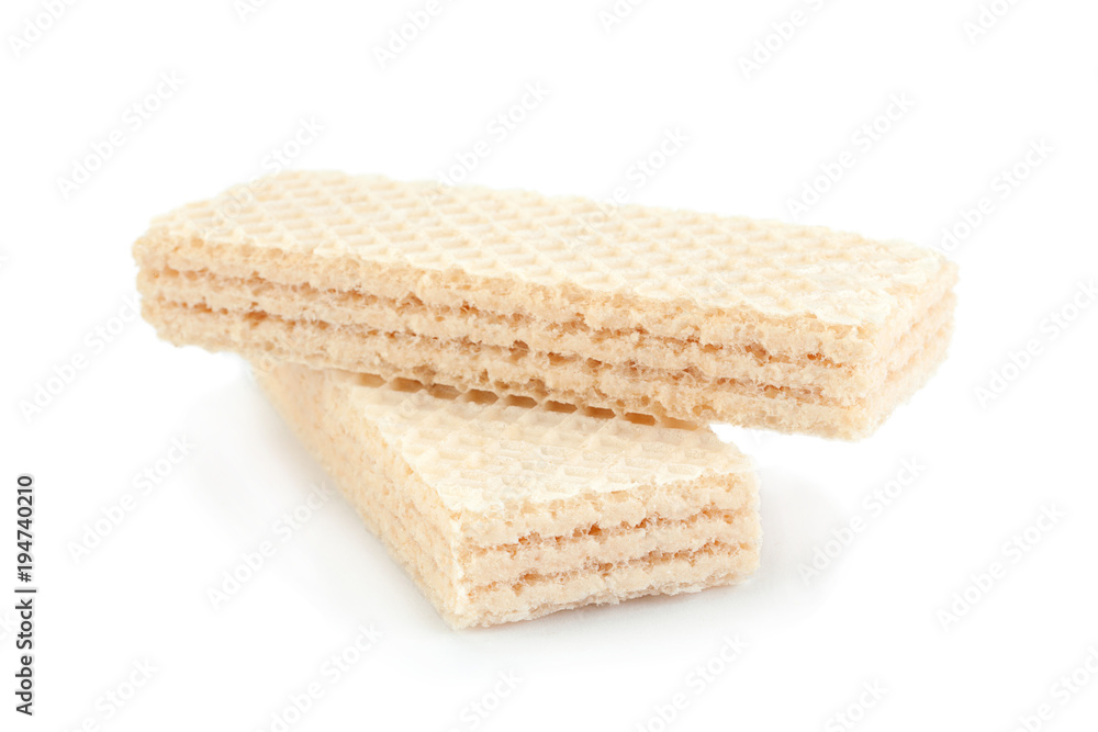 Wafers stick on white Wafers stick on white