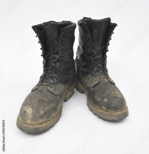 Trucker's steel-toed work boots2 photo