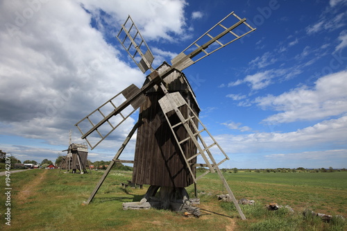 Windmills, Island of Oland, Sweden photo