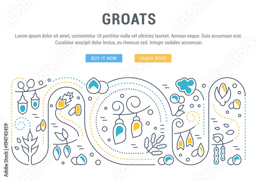 Website Banner and Landing Page of Groats.