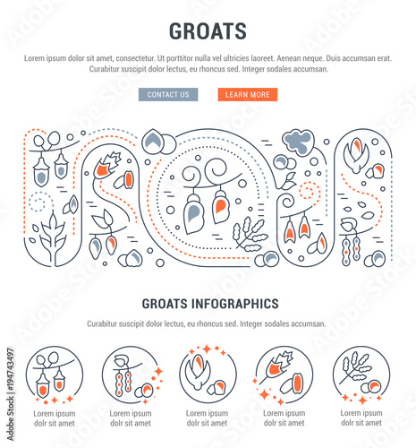 Website Banner and Landing Page of Groats.