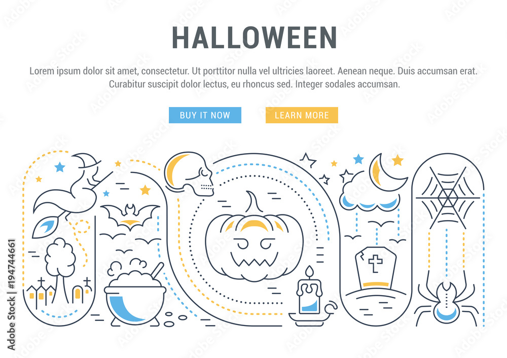 Website Banner and Landing Page of Halloween. Website Banner and Landing Page of Halloween.