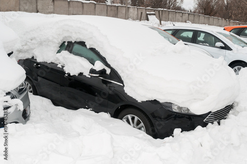 The car after snowfall