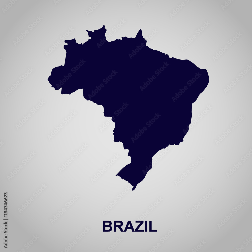 Brazil map, vector illustration