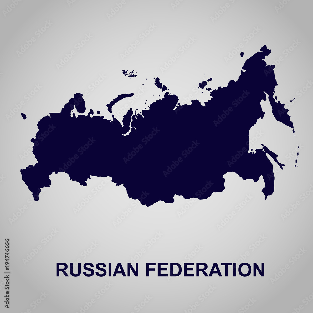 map of Russian Federation, vector illustration