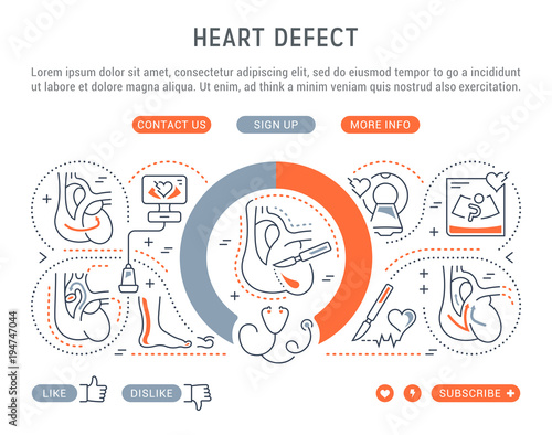 Website Banner and Landing Page of Heart Defect.