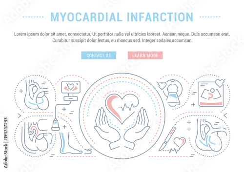Website Banner and Landing Page of Myocardial Infarction.