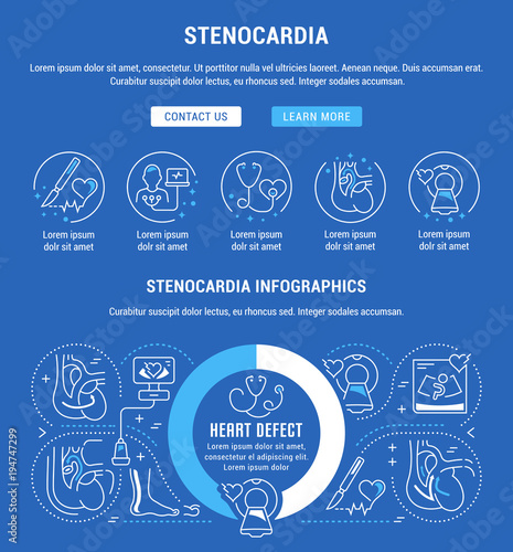 Website Banner and Landing Page of Stenocardia.