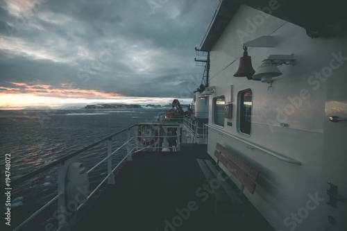 Sunset over the Ice - Antarctica photo