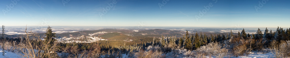 Top of the Taunus mountain range in winter