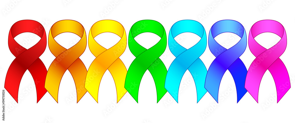 Awareness ribbon set Awareness ribbon set