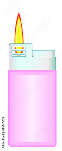 Gas lighter illustration