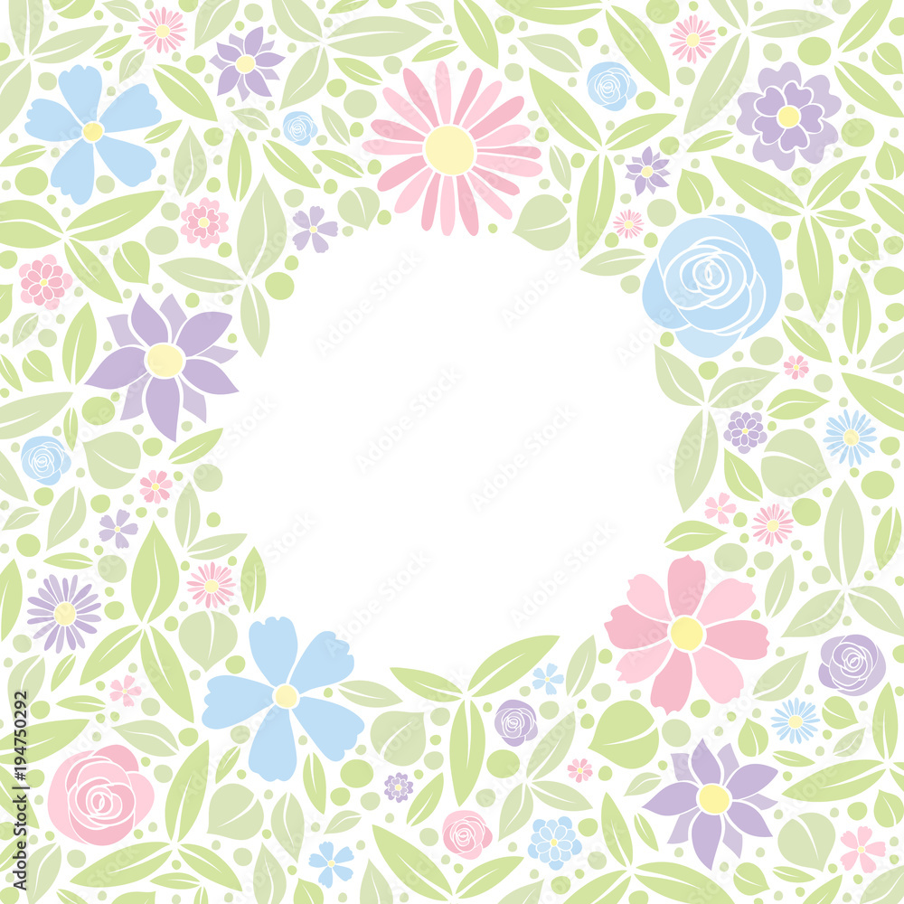 Concept of card with flowers - spring background. Vector. Concept of card with flowers - spring background. Vector.