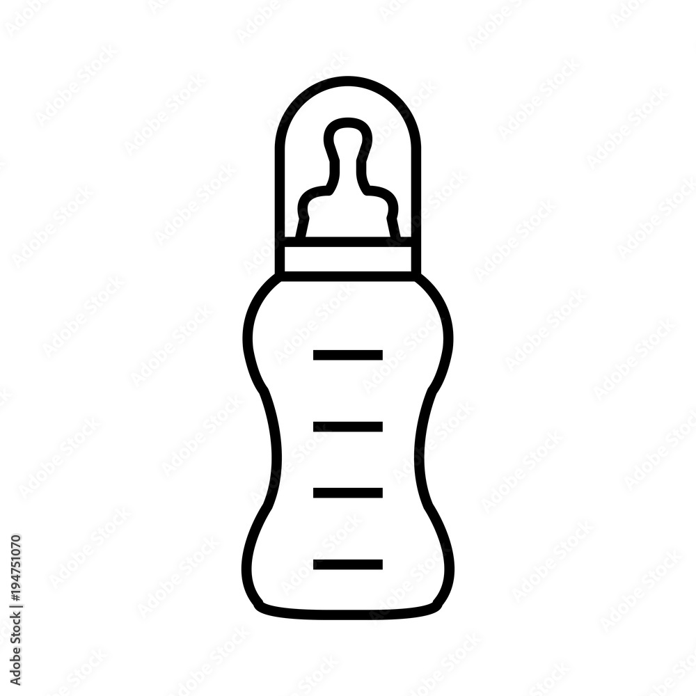 Feeding Bottle or Baby bottle for infants and young children vector illustration Feeding Bottle or Baby bottle for infants and young children vector illustration