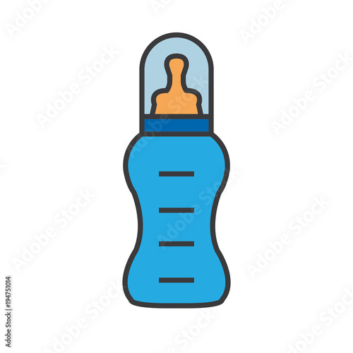 Feeding Bottle or Baby bottle for infants and young children vector illustration