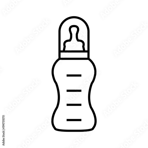 Feeding Bottle or Baby bottle for infants and young children vector illustration