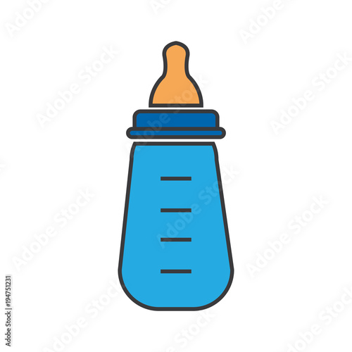 Feeding Bottle or Baby bottle for infants and young children vector illustration