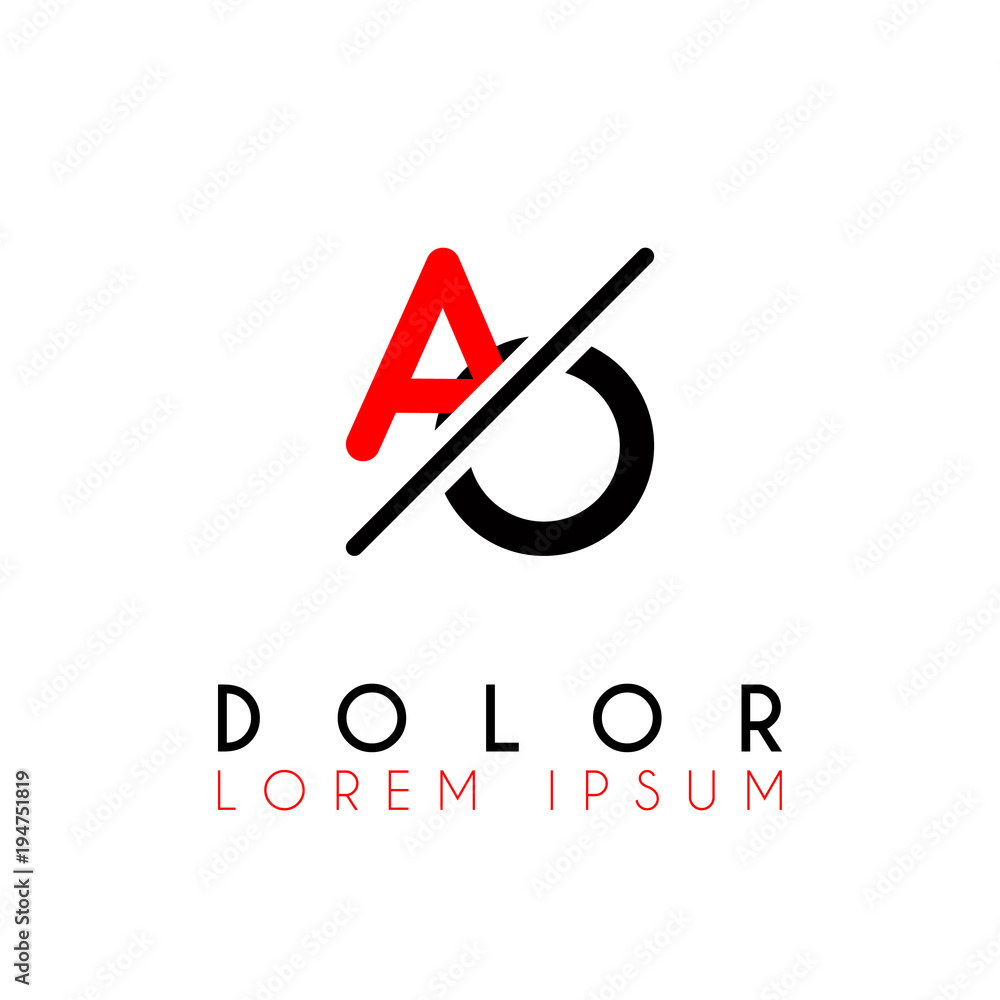 Logo A slash O with black red Logo A slash O with black red