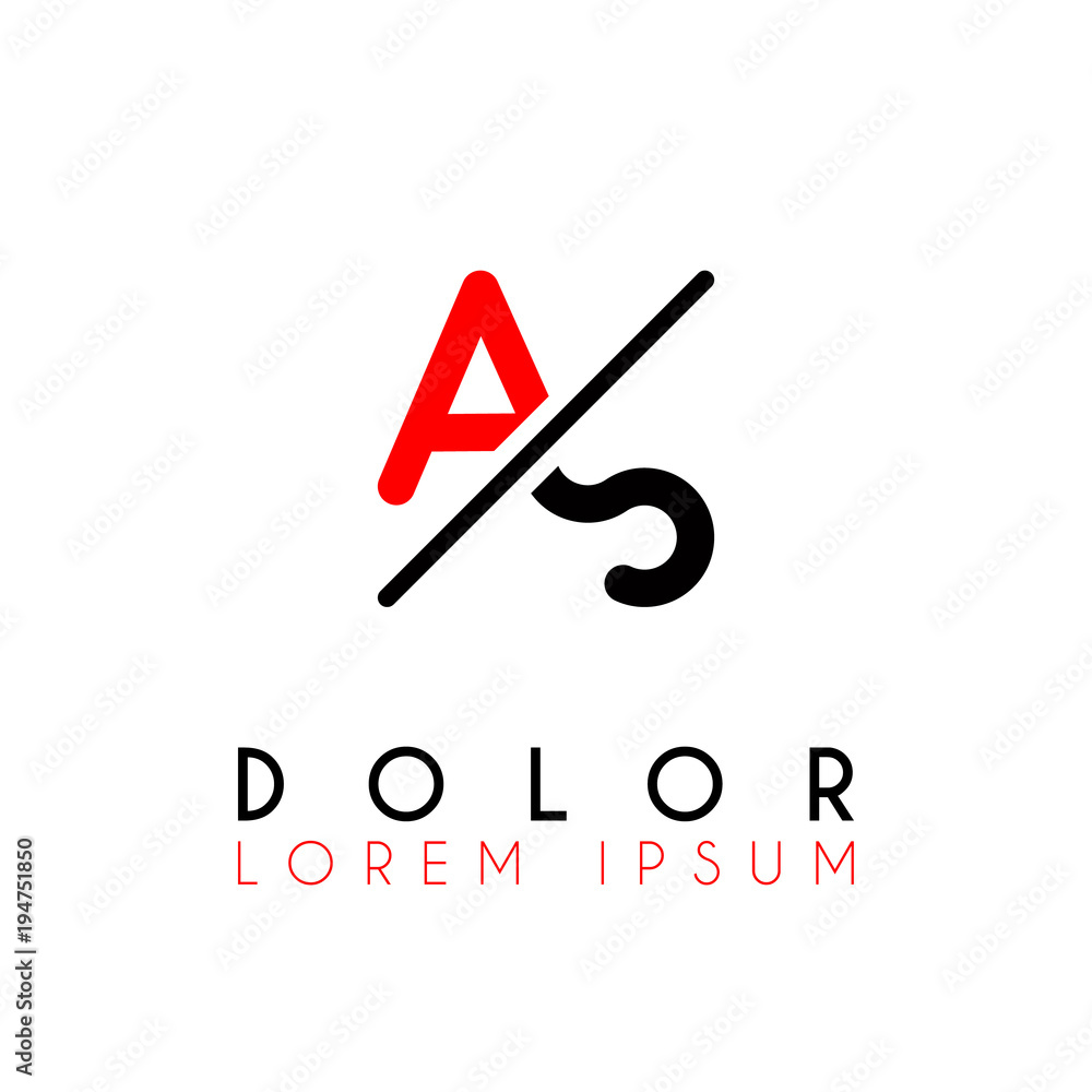 Logo A slash S with black red Logo A slash S with black red