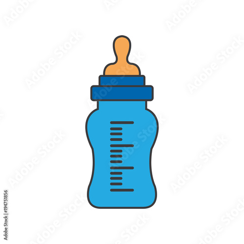 Feeding Bottle or Baby bottle for infants and young children vector illustration