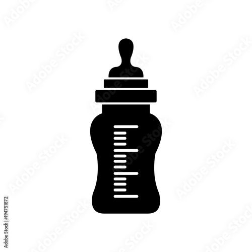Feeding Bottle or Baby bottle for infants and young children vector illustration