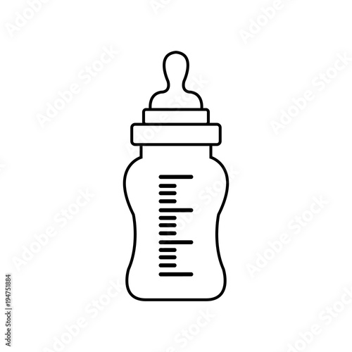 Feeding Bottle or Baby bottle for infants and young children vector illustration
