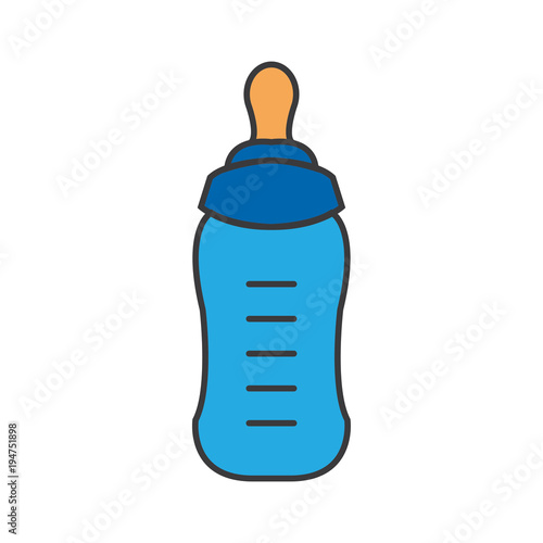 Feeding Bottle or Baby bottle for infants and young children vector illustration