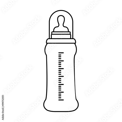 Feeding Bottle or Baby bottle for infants and young children vector illustration