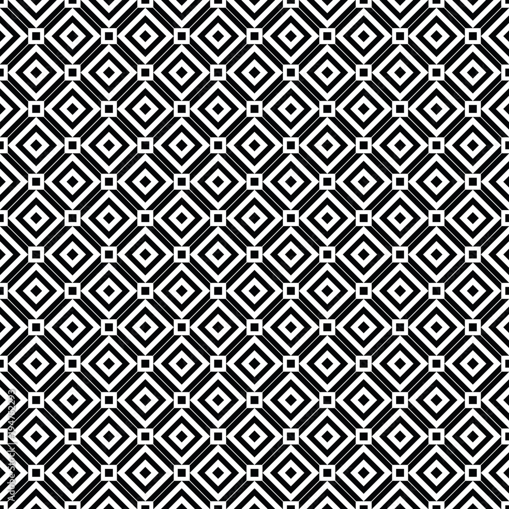 Cross lines vector pattern, background. Seamless repeatable grid, mesh pattern. Template of lattice or grillage texture. Vintage black and white tiles vector pattern or background Cross lines vector pattern, background. Seamless repeatable grid, mesh pattern. Template of lattice or grillage texture. Vintage black and white tiles vector pattern or background