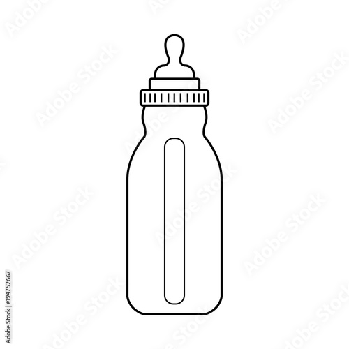 Feeding Bottle or Baby bottle for infants and young children vector illustration