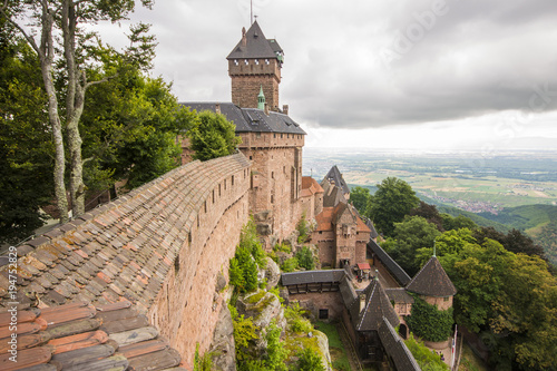 The Château du Haut-Kœnigsbourg, a medieval castle located Orschwiller, Bas-Rhin, Alsace, France, in the Vosges mountains just west of Sélestat photo