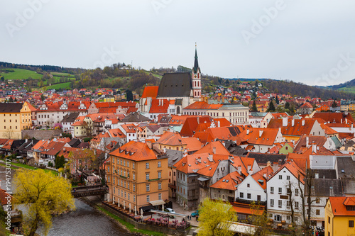 Wallpaper Mural Beautiful view to old town of Cesky Krumlov, Czech republic Torontodigital.ca