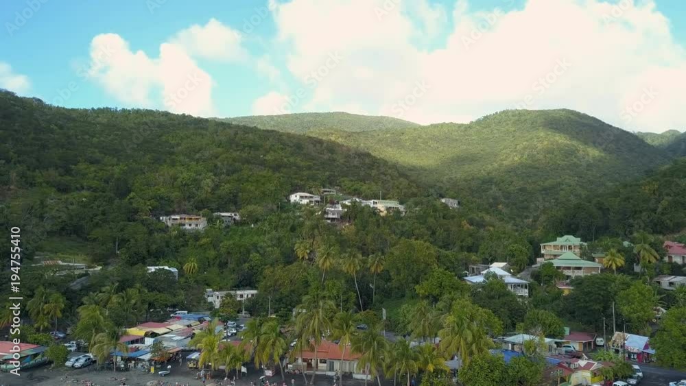 côte sur l'ile de gaudeloupe