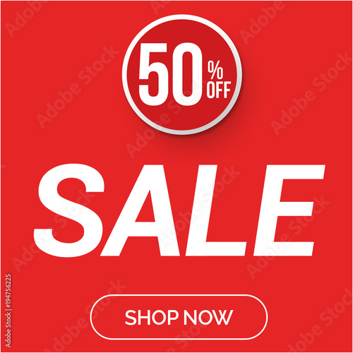 50 % Off Sale Banner