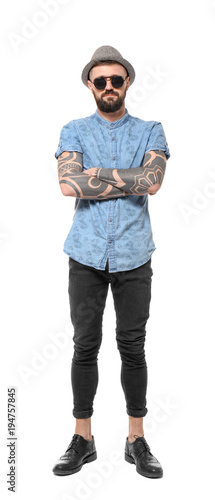 Portrait of handsome hipste...